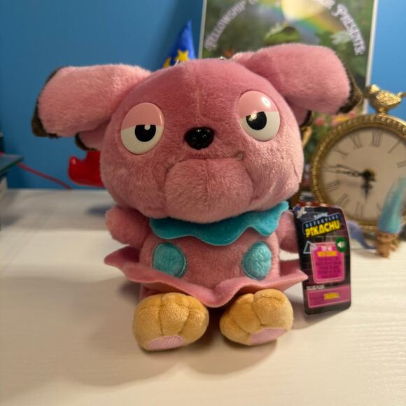 Detective Pikachu Snubbull Plush NWT 2019 Pokémon WCT Rare - Picture 1 of 7